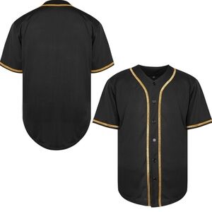 blank black and gold softball jersey
